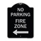 Signmission No Parking Fire Zone W/ Left Arrow Heavy-Gauge Aluminum Architectural Sign, 24" x 18", BS-1824-23673 A-DES-BS-1824-23673 - alternate 1